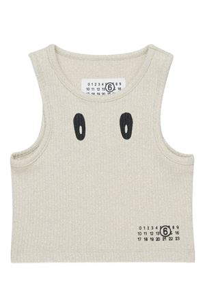 canotta in poliestere beige MM6 KIDS | M60984MM07SM6209